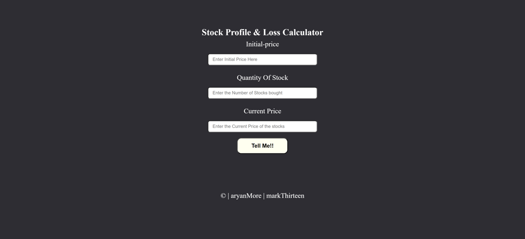 Stock Profit & Loss App